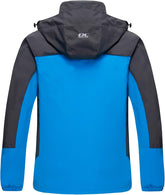 Men'S Hooded Waterproof Jacket Lightweight Rain Jacket Outdoor Casual Sportswear